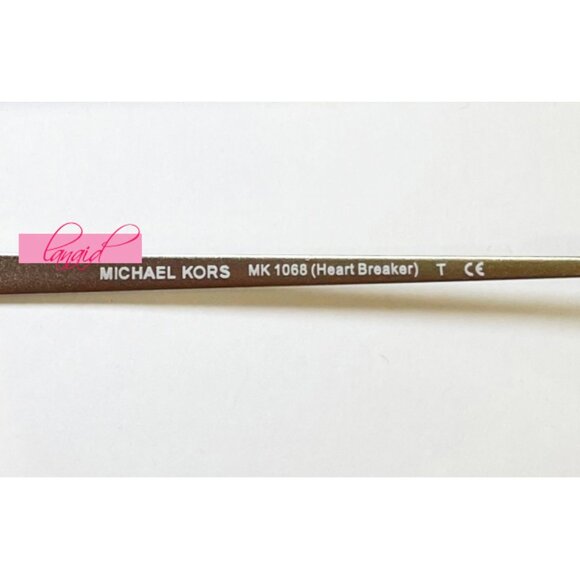 Michael Kors Heart Breaker Sunglasses Gold Metal Shiny Sunnies 100 UV Protection - Picture 8 of 16